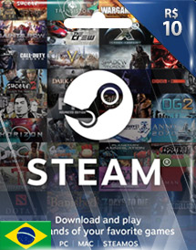 Steam Wallet Card (BR) Cartão Presente Código de Carteira