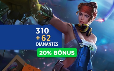 Diamantes Garena Freefire 310 + 62 Bonus Cartão Presente - Venger Games